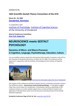NEUROSCIENCE meets GESTALT PSYCHOLOGY