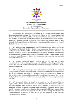 CHAIRMAN`S STATEMENT OF THE 8TH EAST ASIA SUMMIT 10