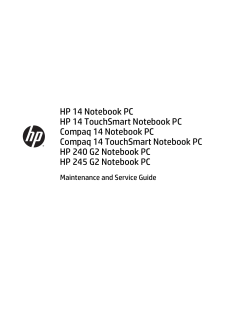 HP 14 Notebook PC HP 14 TouchSmart Notebook PC Compaq 14