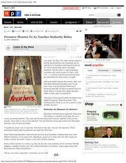 Pressure Mounts To Ax Teacher Seniority Rules : NPR