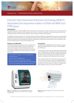 Application note FFPE DNA/RNA