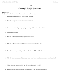 Chapter 2 Test Review Sheet