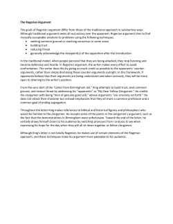 The Rogerian Argument The goals of Rogerian argument differ from