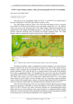 STOP 9: Upper Daugava spillway valley and associated gully