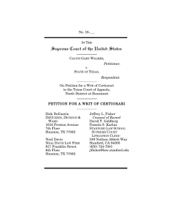 Petitioner, v. Respondent. On Petition for a Writ of