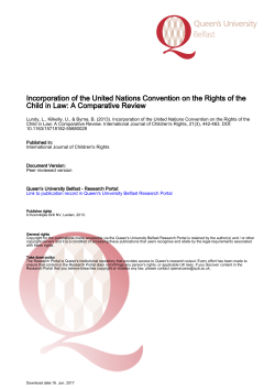 Incorporation of the United Nations Convention on the Rights of the