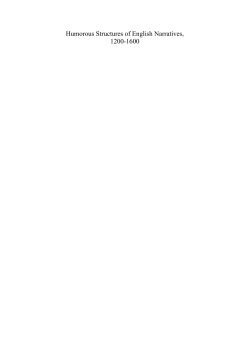 Humorous Structures of English Narratives, 1200-1600