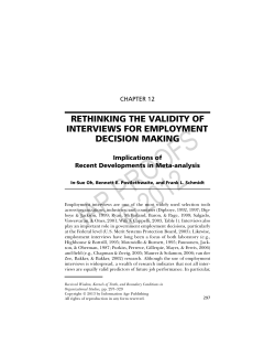 Rethinking the Validity of Interviews for