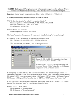 parameter of temperature input board to get clear &ldquo;Degree Celsius&rdquo;