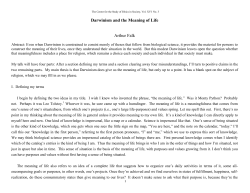 Darwinism and the Meaning of Life