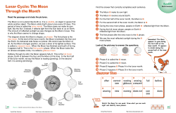 lunar cycle: the Moon through the Month