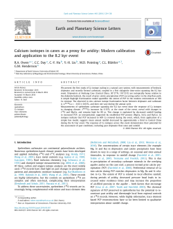 Calcium isotopes in caves as a proxy for aridity: Modern calibration