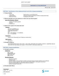 NOCOLOK &reg; Li FLUX DRYSTATIC SECTION 1