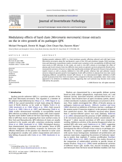 Modulatory effects of hard clam (Mercenaria mercenaria) tissue