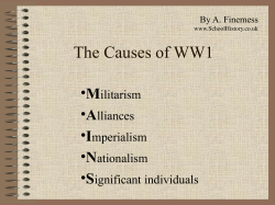 The Causes of WW1 - MrWorkmansHistoryClass