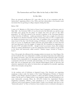 The Farmworkers and Their Allies In the Early to Mid