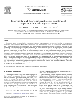 Experimental and theoretical investigations on interfacial