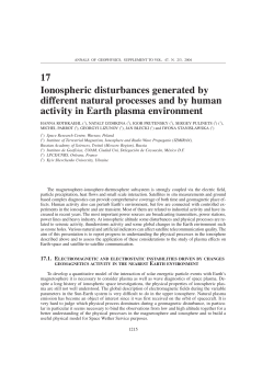 17 Ionospheric disturbances generated by different natural