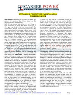 section wise practice set for lic aao 2016 english