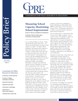 Measuring School Capacity, Maximizing School Improvement