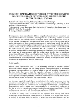 Ice crystallization in a fluidized bed heat exchanger