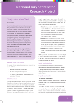 National Jury Sentencing Research Project