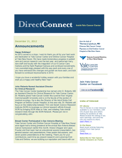 Announcements - Yale Cancer Center