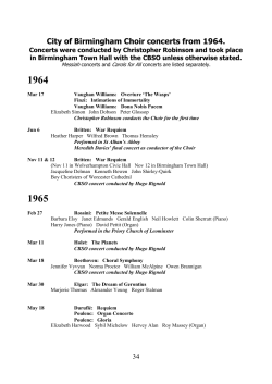 1964-1990 - City of Birmingham Choir