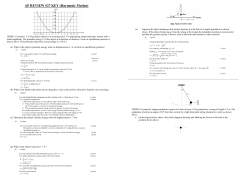 AP Quiz #z27 Simple Harmonic Motion AP FR Quiz #27 Simple