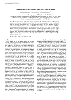 Enhanced effective mass in doped SrTiO3 and