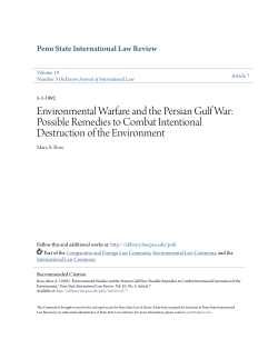 Environmental Warfare and the Persian Gulf War: Possible