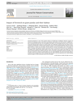 Impact of livestock on giant pandas and their habitat