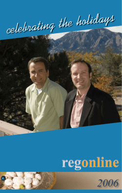 see 2006 RegOnline Cookbook PDF