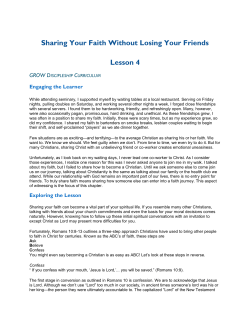 Sharing Your Faith Without Losing Your Friends Lesson 4