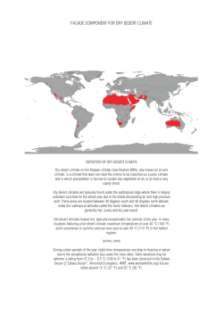 FACADE COMPONENT FOR DRY DESERT CLIMATE