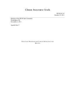 Bolivia - Strategic Program for Climate Resilience