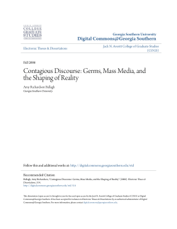 Germs, Mass Media, and the Shaping of Reality