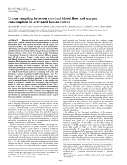 Linear coupling between cerebral blood flow and oxygen
