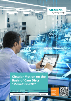 Circular Motion on the Basis of Cam Discs
