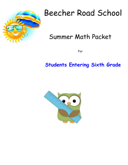 Entering 6th Grade - Beecher Road School