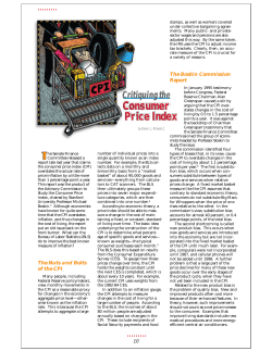 Critiquing the Consumer Price Index - Economic Research