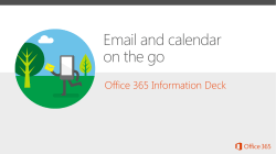Email and calendar on the go