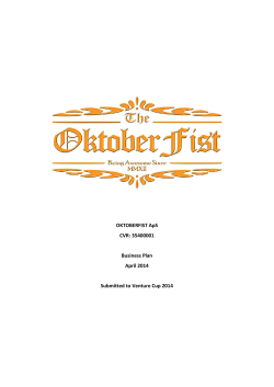 OKTOBERFIST ApS CVR - Venture Cup Denmark