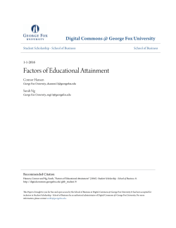 Factors of Educational Attainment - Digital Commons @ George Fox