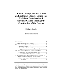 Climate Change, Sea Level Rise, and Artificial Islands