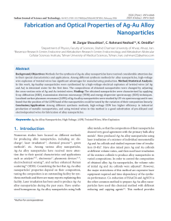 Fabrication and Optical Properties of Ag
