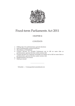 Fixed-term Parliaments Act 2011