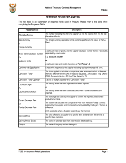 15 TCBD 6 Response Field Explanations