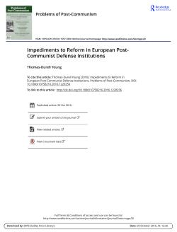 Impediments to Reform in European Post
