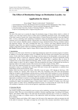 The Effect of Destination Image on Destination Loyalty: An